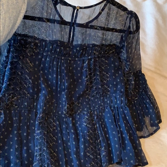 NWOT Lucky Brand Boho Peasant Blouse - Picture 7 of 8